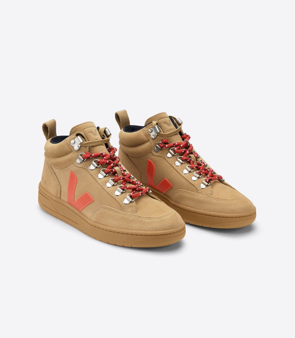 Tenis Veja Hombre - Roraima Suede - Marrom/Naranjas - 201IBRNDG